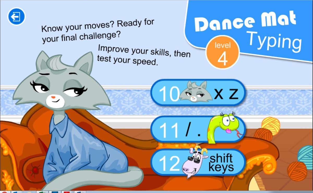 Dance Mat Typing Level 4